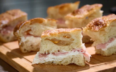 Open Crumb Focaccia με Mortadella Bologna & Burrata di Bufala